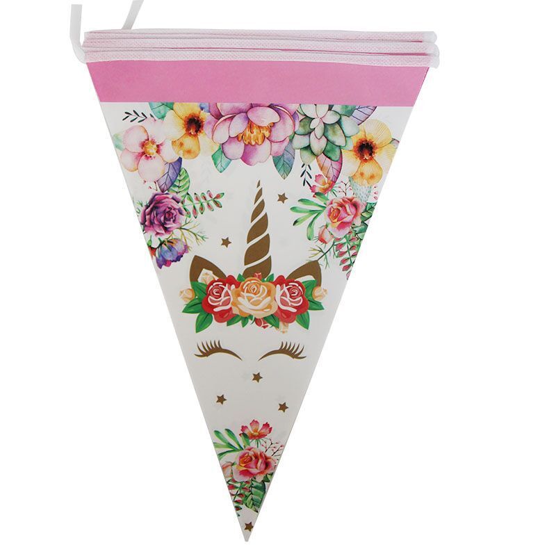 Unicorn pennant paper plate popcorn box paper hat cup Unicorn birthday party set Unicorn pennant paper plate popcorn box paper hat cup Unicorn birthday party set