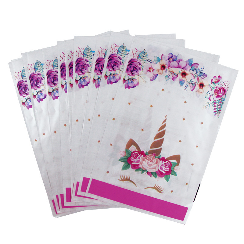 Unicorn pennant paper plate popcorn box paper hat cup Unicorn birthday party set Unicorn pennant paper plate popcorn box paper hat cup Unicorn birthday party set