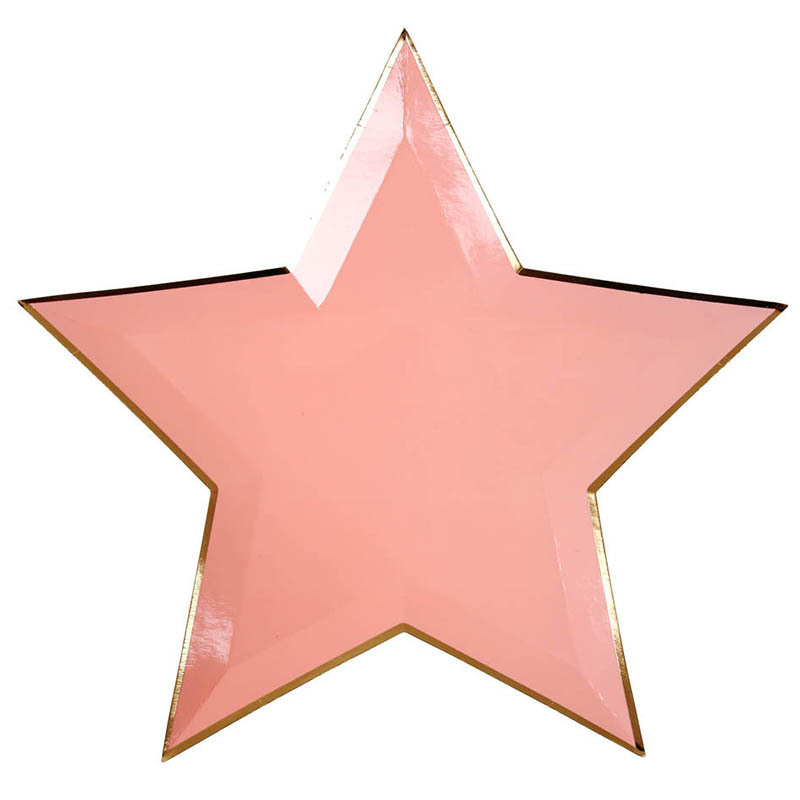 and Silver Plating FivePointed Star Paper Pallet Disposable Party Tableware Plate Birthday Party Decoration Supplies