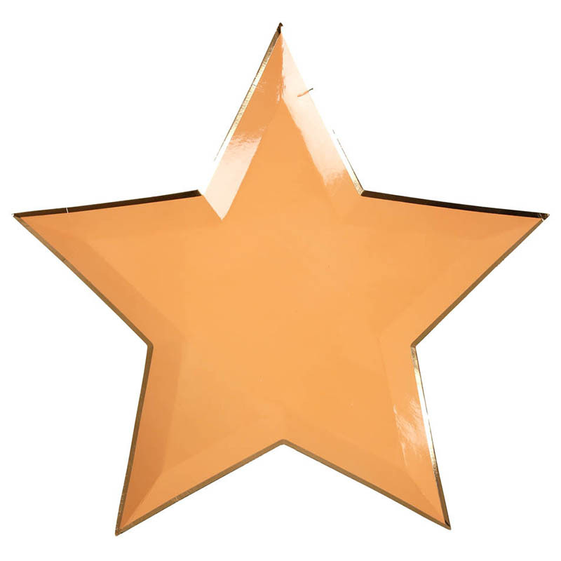and Silver Plating FivePointed Star Paper Pallet Disposable Party Tableware Plate Birthday Party Decoration Supplies