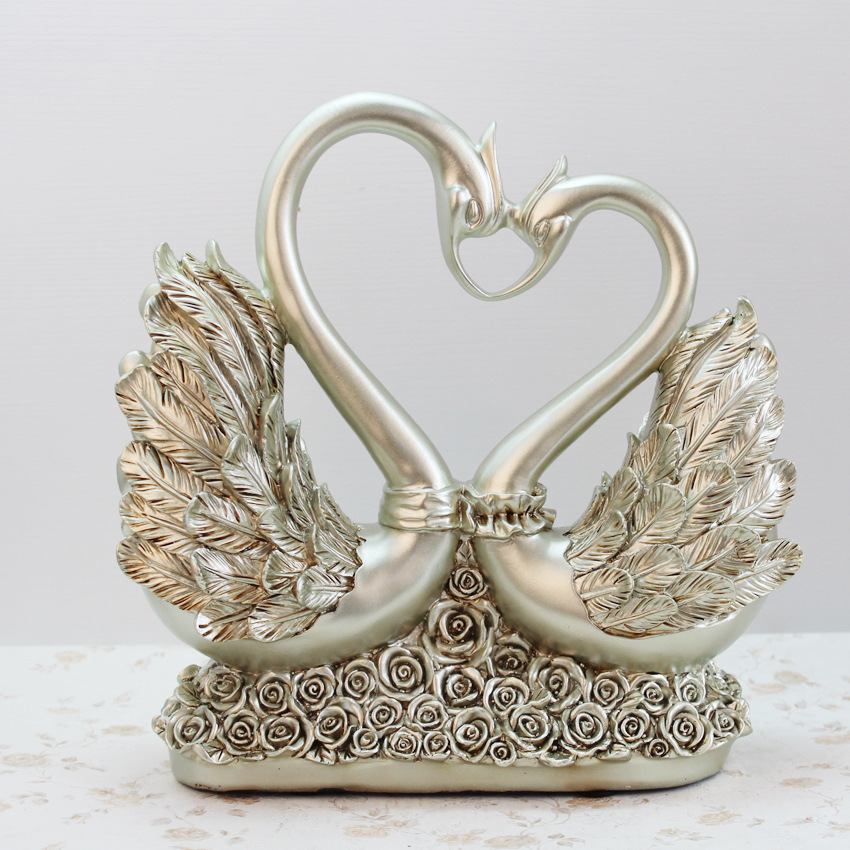 Resin Crafts Love Heart-to-Heart Swan Home Decoration Birthday Gift Wedding Decoration Resin Crafts Love Heart-to-Heart Swan Home Decoration Birthday Gift Wedding Decoration