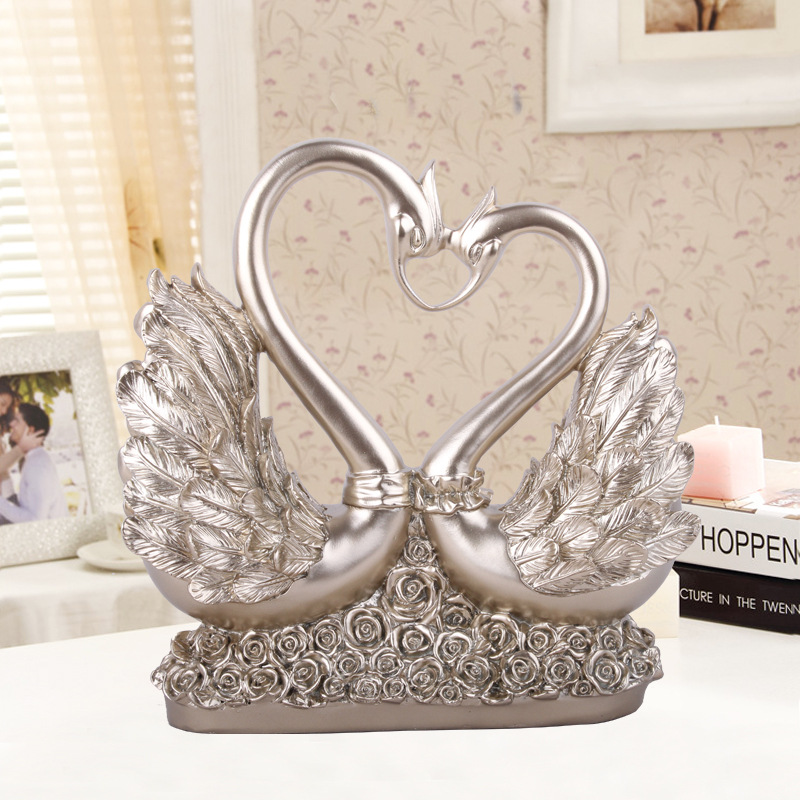 Resin Crafts Love Heart-to-Heart Swan Home Decoration Birthday Gift Wedding Decoration Resin Crafts Love Heart-to-Heart Swan Home Decoration Birthday Gift Wedding Decoration