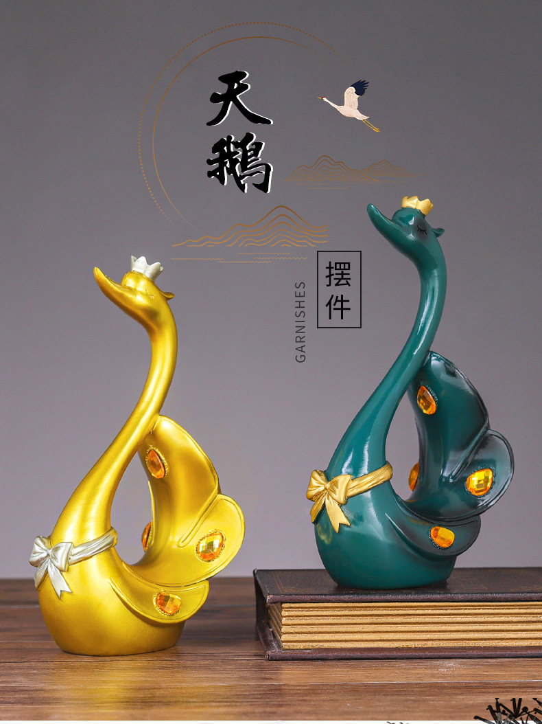 Swan Resin Decorations Creative Home Living Room Entrance Ornament Furnishing Wedding Craft Gift Wholesale Wedding Swan Swan Resin Decorations Creative Home Living Room Entrance Ornament Furnishing Wedding Craft Gift Wholesale Wedding Swan