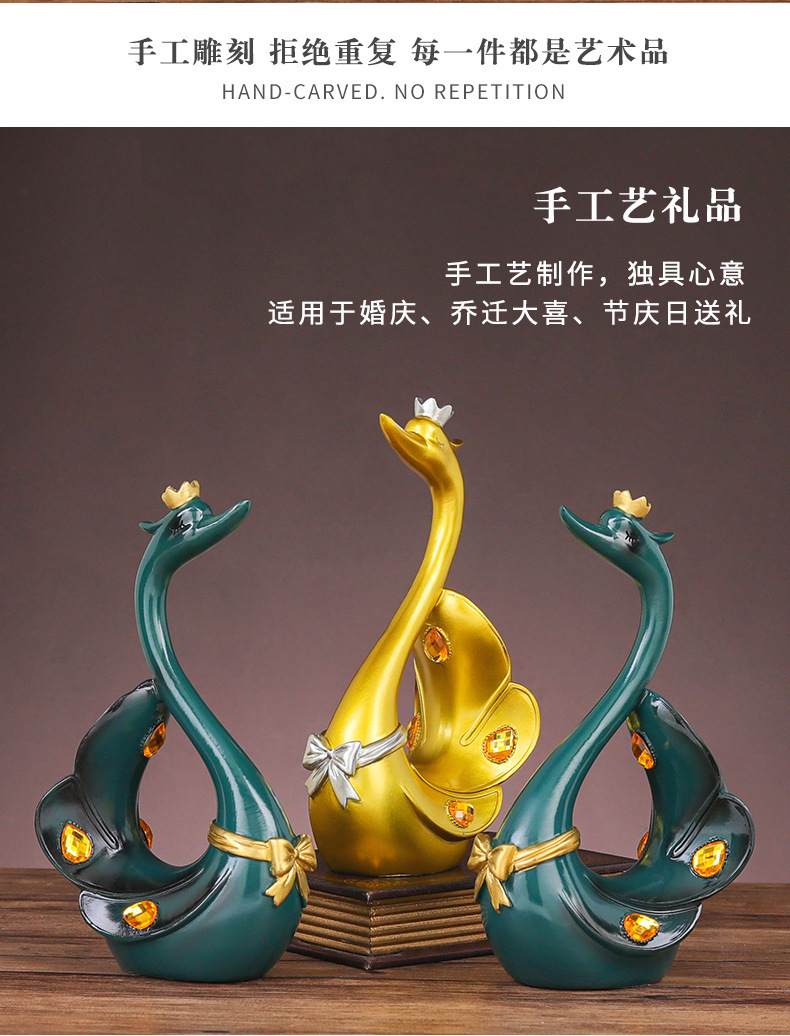 Swan Resin Decorations Creative Home Living Room Entrance Ornament Furnishing Wedding Craft Gift Wholesale Wedding Swan Swan Resin Decorations Creative Home Living Room Entrance Ornament Furnishing Wedding Craft Gift Wholesale Wedding Swan