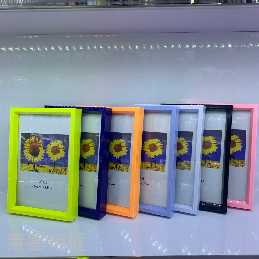 White PVC Color Plastic Photo Frame Studio Table-Top Picture Frame Photo Wall Customization Plastic Photo Frame of Various Sizes