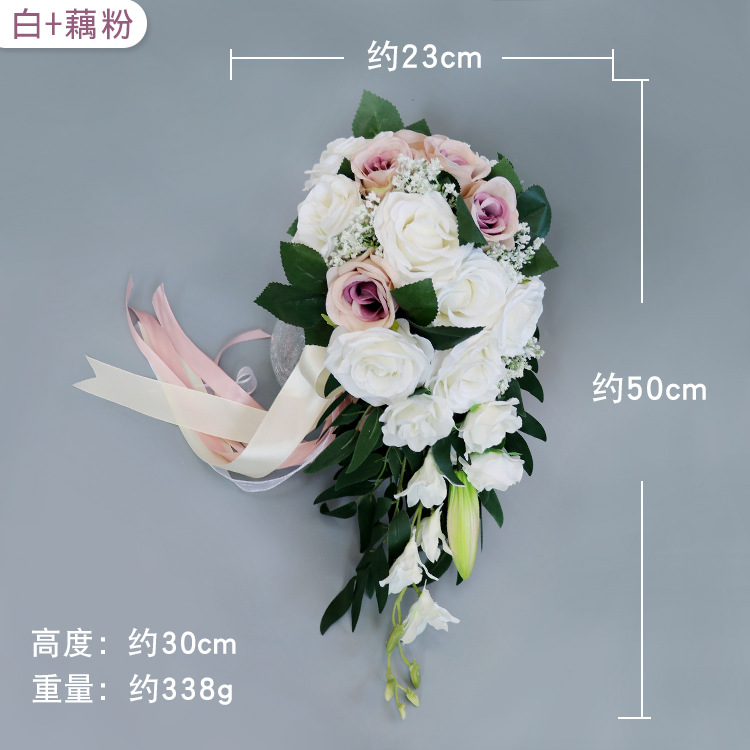 Cross-Border Wedding Tie Bridal Water Drops Bridal Bouquet European Style Fresh White Series Bridal Bouquet Cross-Border Wedding Tie Bridal Water Drops Bridal Bouquet European Style Fresh White Series Bridal Bouquet