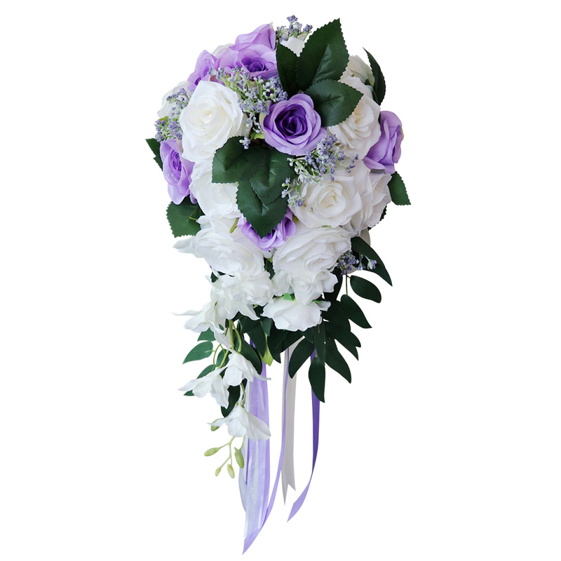 Cross-Border Wedding Tie Bridal Water Drops Bridal Bouquet European Style Fresh White Series Bridal Bouquet