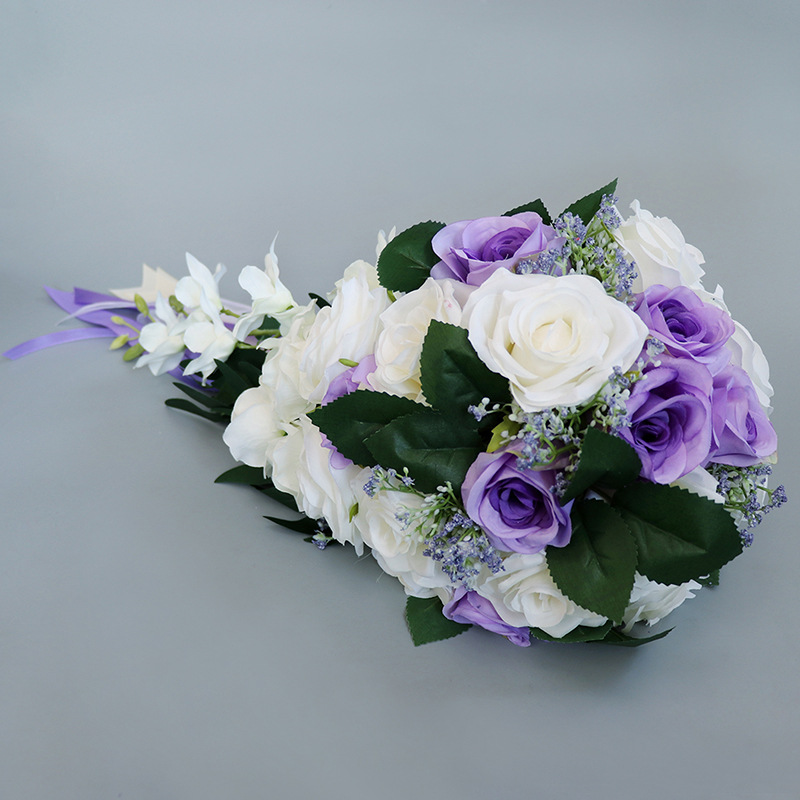 Cross-Border Wedding Tie Bridal Water Drops Bridal Bouquet European Style Fresh White Series Bridal Bouquet