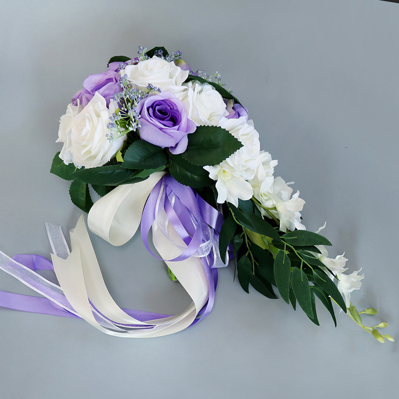 Cross-Border Wedding Tie Bridal Water Drops Bridal Bouquet European Style Fresh White Series Bridal Bouquet