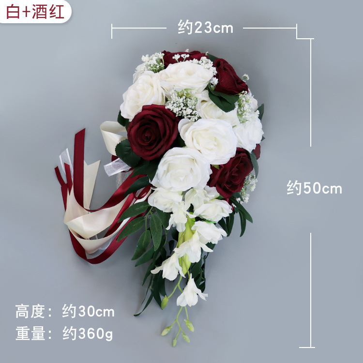 Cross-Border Wedding Tie Bridal Water Drops Bridal Bouquet European Style Fresh White Series Bridal Bouquet Cross-Border Wedding Tie Bridal Water Drops Bridal Bouquet European Style Fresh White Series Bridal Bouquet