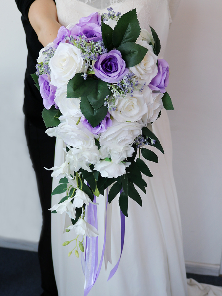 Cross-Border Wedding Tie Bridal Water Drops Bridal Bouquet European Style Fresh White Series Bridal Bouquet Cross-Border Wedding Tie Bridal Water Drops Bridal Bouquet European Style Fresh White Series Bridal Bouquet