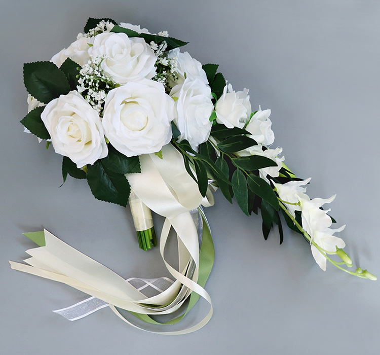 Cross-Border Wedding Tie Bridal Water Drops Bridal Bouquet European Style Fresh White Series Bridal Bouquet Cross-Border Wedding Tie Bridal Water Drops Bridal Bouquet European Style Fresh White Series Bridal Bouquet