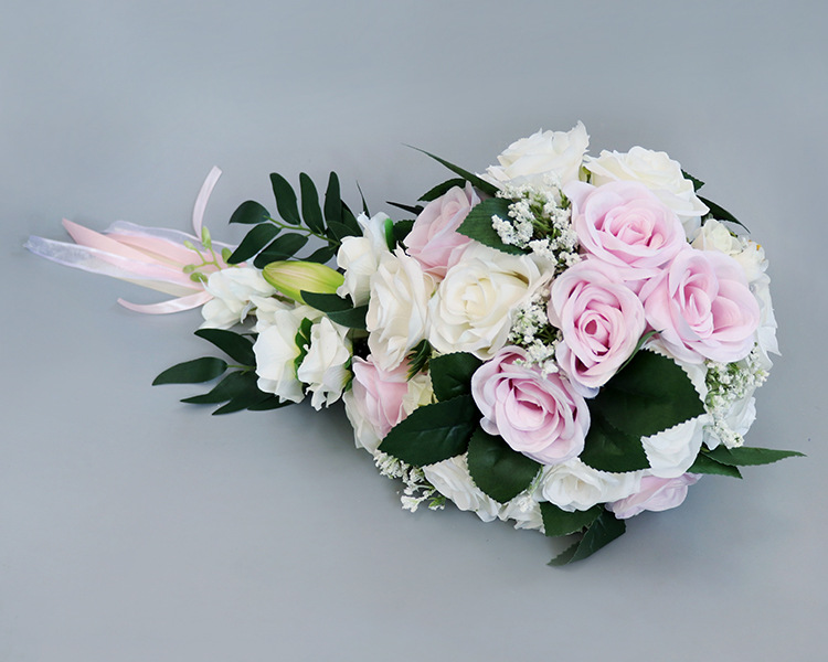 Bridal Bouquet Bridal Bouquet European Style Fresh White Series Artificial Rose Bouquet Multi-Color Customizable Bridal Bouquet Bridal Bouquet European Style Fresh White Series Artificial Rose Bouquet Multi-Color Customizable