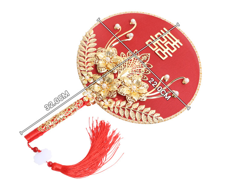 Finished Gift Box Ancient Style Bride Circular Fan Chinese Classical Wedding Xiuhe Clothing Bridal Bouquet Fan Photography Props Finished Gift Box Ancient Style Bride Circular Fan Chinese Classical Wedding Xiuhe Clothing Bridal Bouquet Fan Photography Props