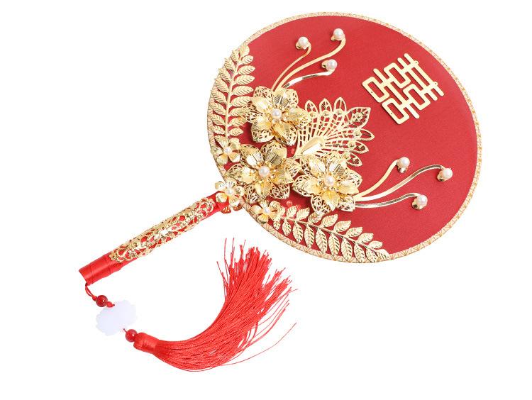 Finished Gift Box Ancient Style Bride Circular Fan Chinese Classical Wedding Xiuhe Clothing Bridal Bouquet Fan Photography Props Finished Gift Box Ancient Style Bride Circular Fan Chinese Classical Wedding Xiuhe Clothing Bridal Bouquet Fan Photography Props