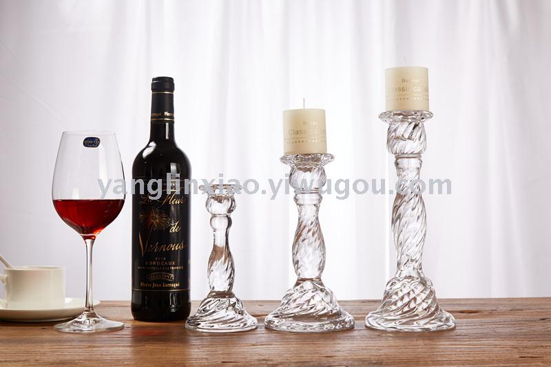 Crystal glass candleholder tall candle holder wedding candle holder crafts candle containers