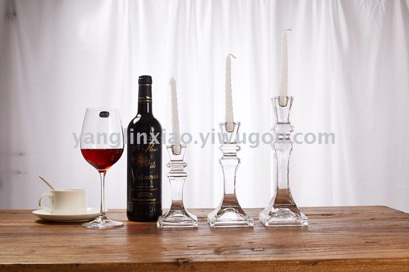 Crystal glass candleholder tall candle holder wedding candle holder crafts candle containers