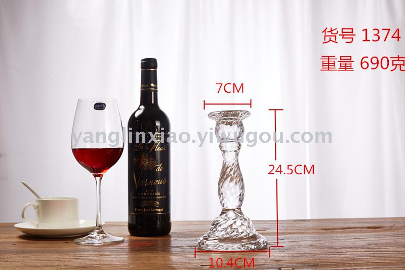 Crystal glass candleholder tall candle holder wedding candle holder crafts candle containers
