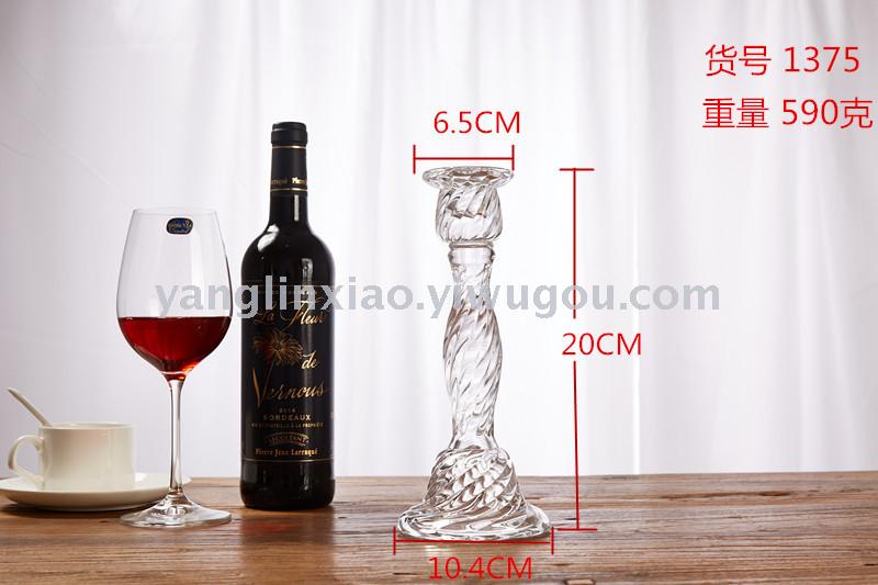 Crystal glass candleholder tall candle holder wedding candle holder crafts candle containers