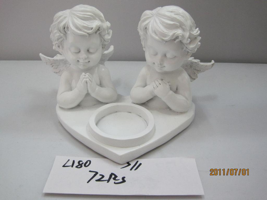 Double Angel candleholder resin bust ornament crafts