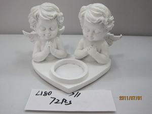 Double Angel candleholder resin bust ornament crafts
