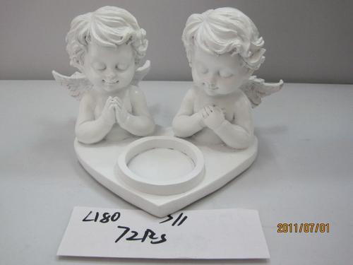 Double Angel candleholder resin bust ornament crafts