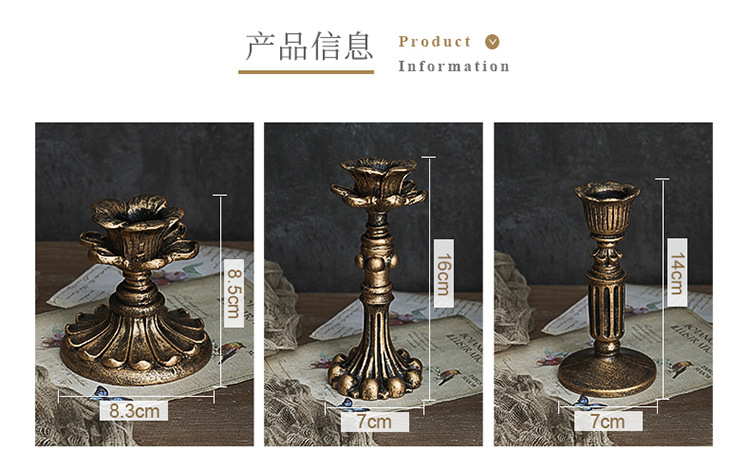 Retro Candlestick Photography Props Ins Style Candle Photography Background Home Decoration Candleholder