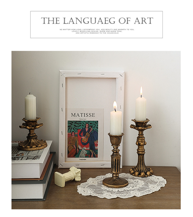 Retro Candlestick Photography Props Ins Style Candle Photography Background Home Decoration Candleholder