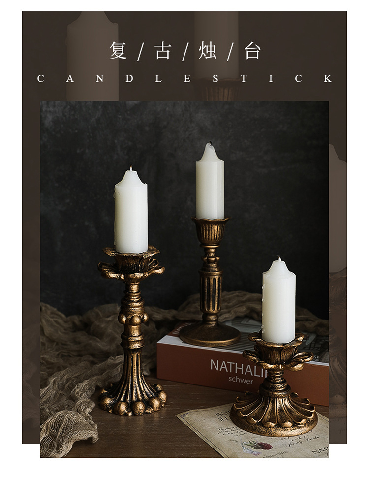 Retro Candlestick Photography Props Ins Style Candle Photography Background Home Decoration Candleholder