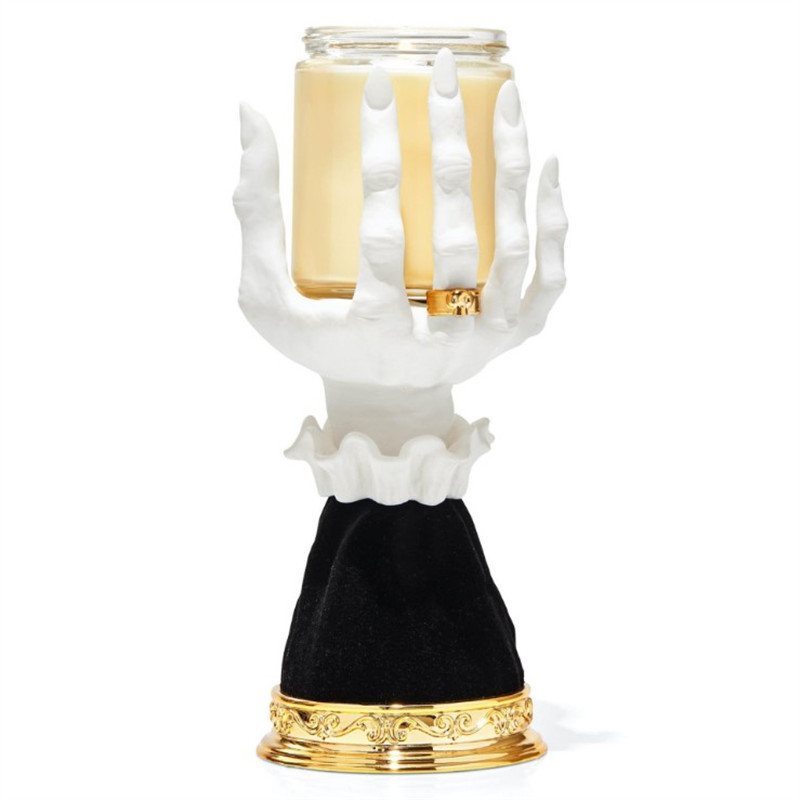 Witch Palm Tray Candlestick Palm Candlestick Halloween Funny Night Light Decorative Candleholder