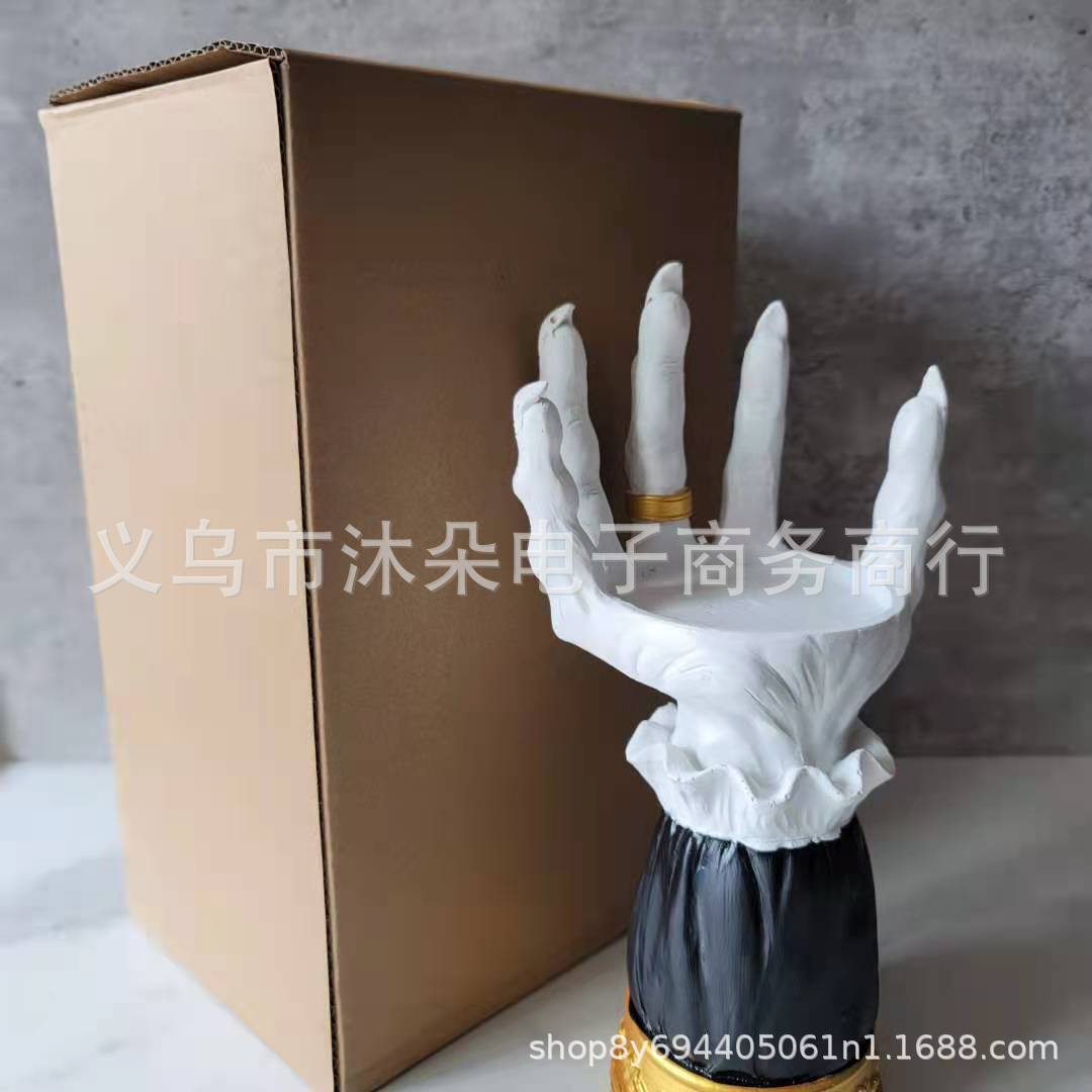 Witch Palm Tray Candlestick Palm Candlestick Halloween Funny Night Light Decorative Candleholder