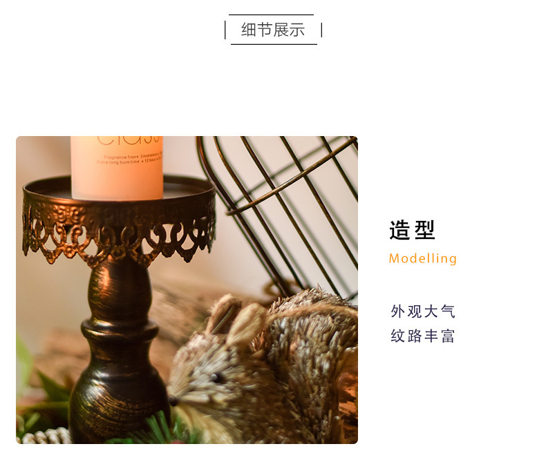 Candleholder  Wedding Romantic American Style Dining Table Candlelight Dinner Decorations Candlestick Decoration