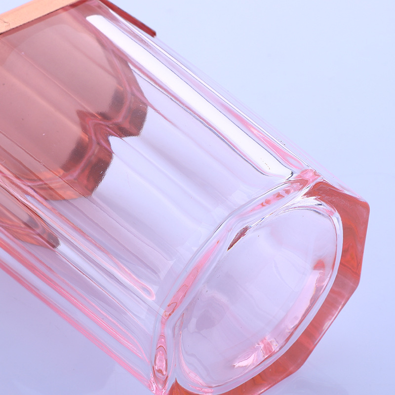 Candleholder  Transparent Glass Atmosphere Aromatherapy Cup Metal Cover Candle Cup Colorful Design Candle Holder