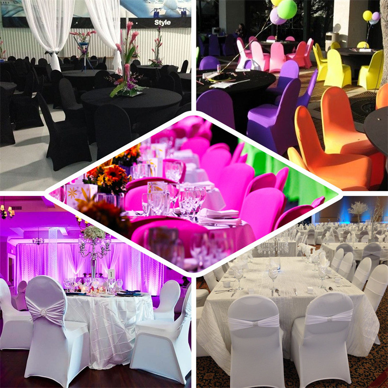 Factory Supply Elastic Chair Cover White One-Piece Chair Cover Hotel Restaurant Banquet Celebration Wedding Ceremony Chair Cover Cover