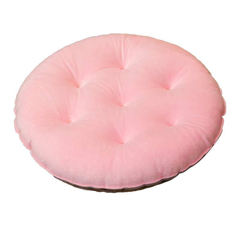 Crystal Velvet Cushion Cute Color Matching Chair Cushion Autumn Winter Warm Seat Cushion Student Chair Cushion Office Chair Cushion