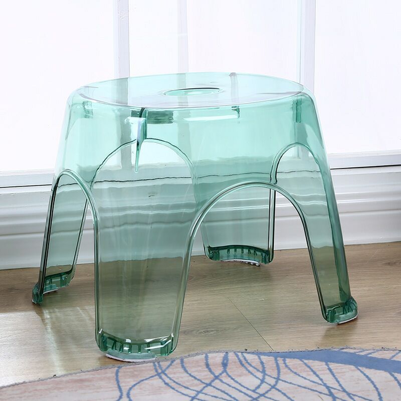 Wholesale Bathroom Stool Guest Resin Hall Plastic Shoe Changing Stool Children Crystal Transparent Ingot Stool Baby Low Stool Chair
