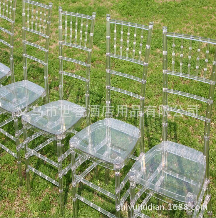 Yiwu acrylic transparent crystal supply bamboo chair bamboo chair chair Outdoor Wedding Chair