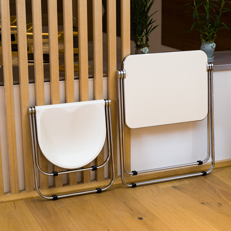 Simple Dining Chair Household Transparent Mid-Ancient Furniture Folding Stool Ins Chair Acrylic Stool Plastic Crystal Chair