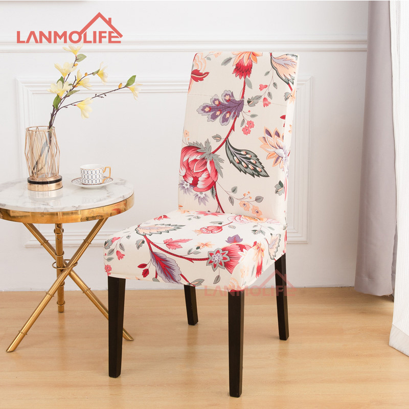 Factory Wholesale Thickened Elastic Chair Cover Hotel Household Euclidean Geometry Printed One-Piece Chair Cover