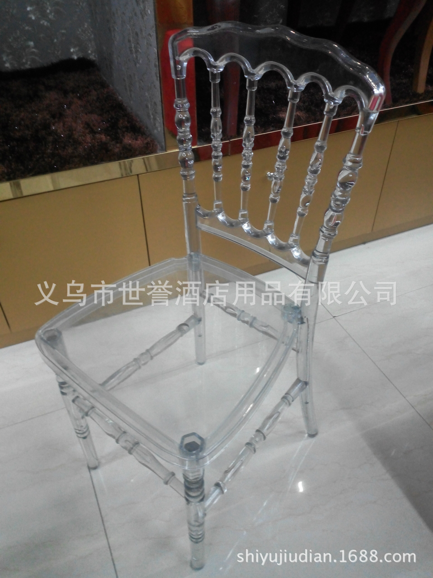 Yiwu transparent bamboo chairs outdoor acrylic wedding chair resin color crystal bamboo chairs