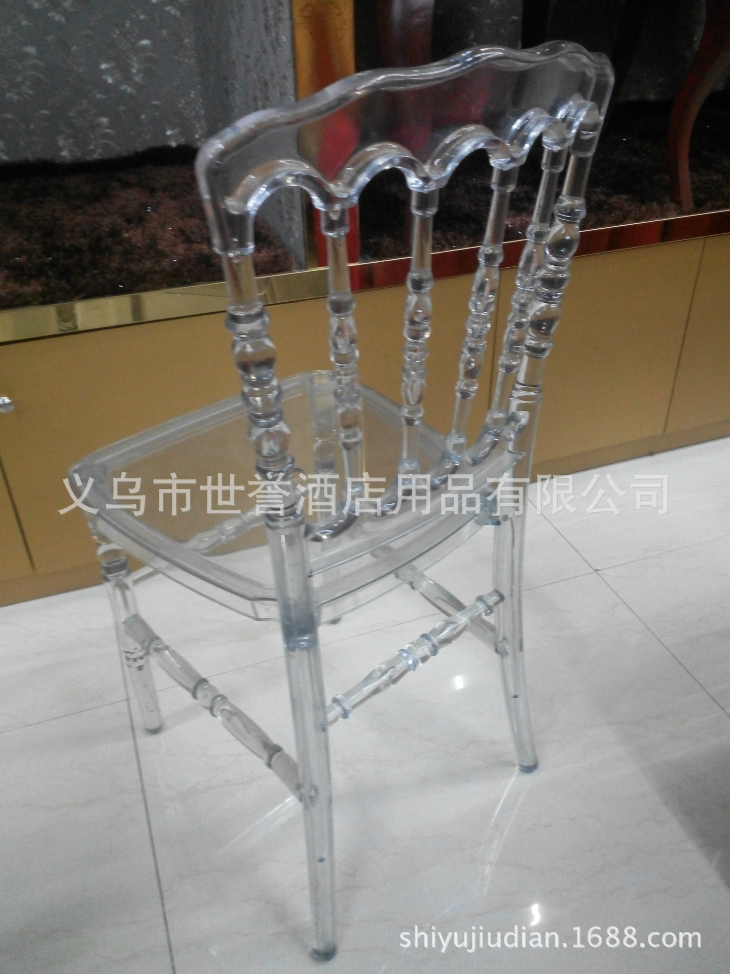 Yiwu transparent bamboo chairs outdoor acrylic wedding chair resin color crystal bamboo chairs