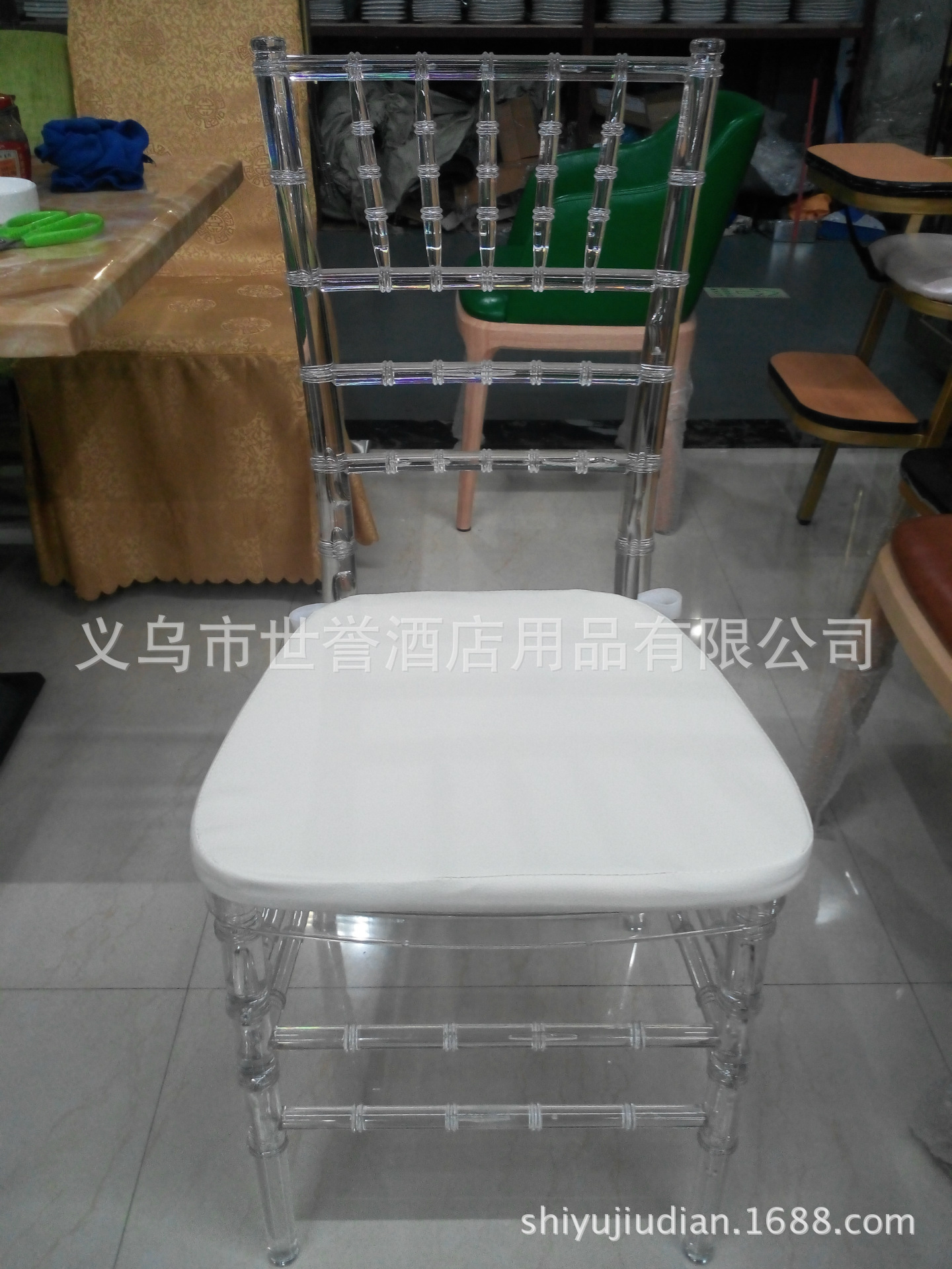 Yiwu transparent bamboo chairs outdoor acrylic wedding chair resin color crystal bamboo chairs