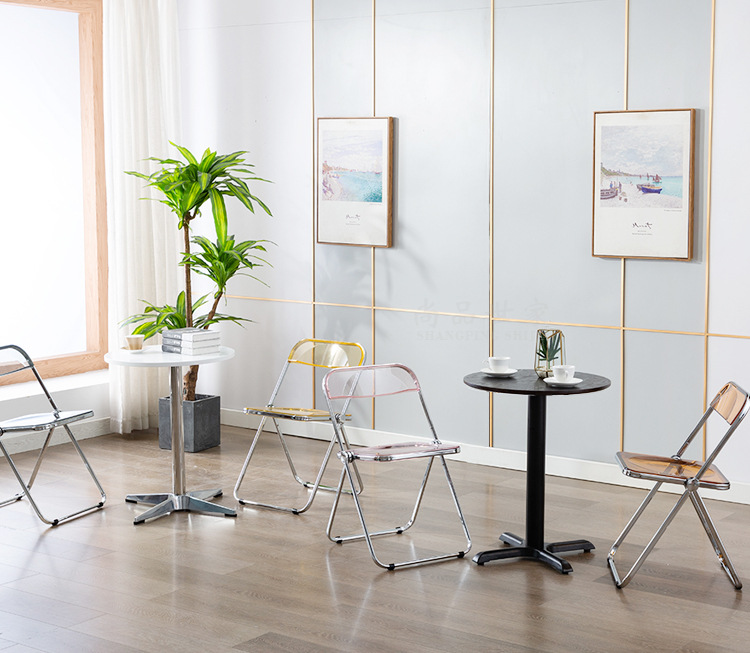 Transparent Folding Chair Dining Chair Ins Internet Celebrity Acrylic Plastic Crystal Chair Designer Chair Photo Negotiation Chair Transparent Folding Chair Dining Chair Ins Internet Celebrity Acrylic Plastic Crystal Chair Designer Chair Photo Negotiation Chair