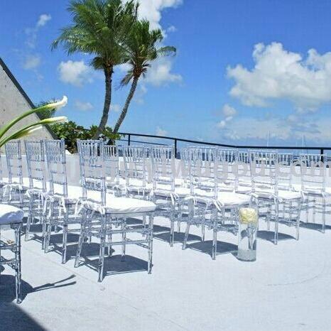 Foreign trade acrylic transparent bamboo chair crystal chair American village hotel outdoor wedding chair