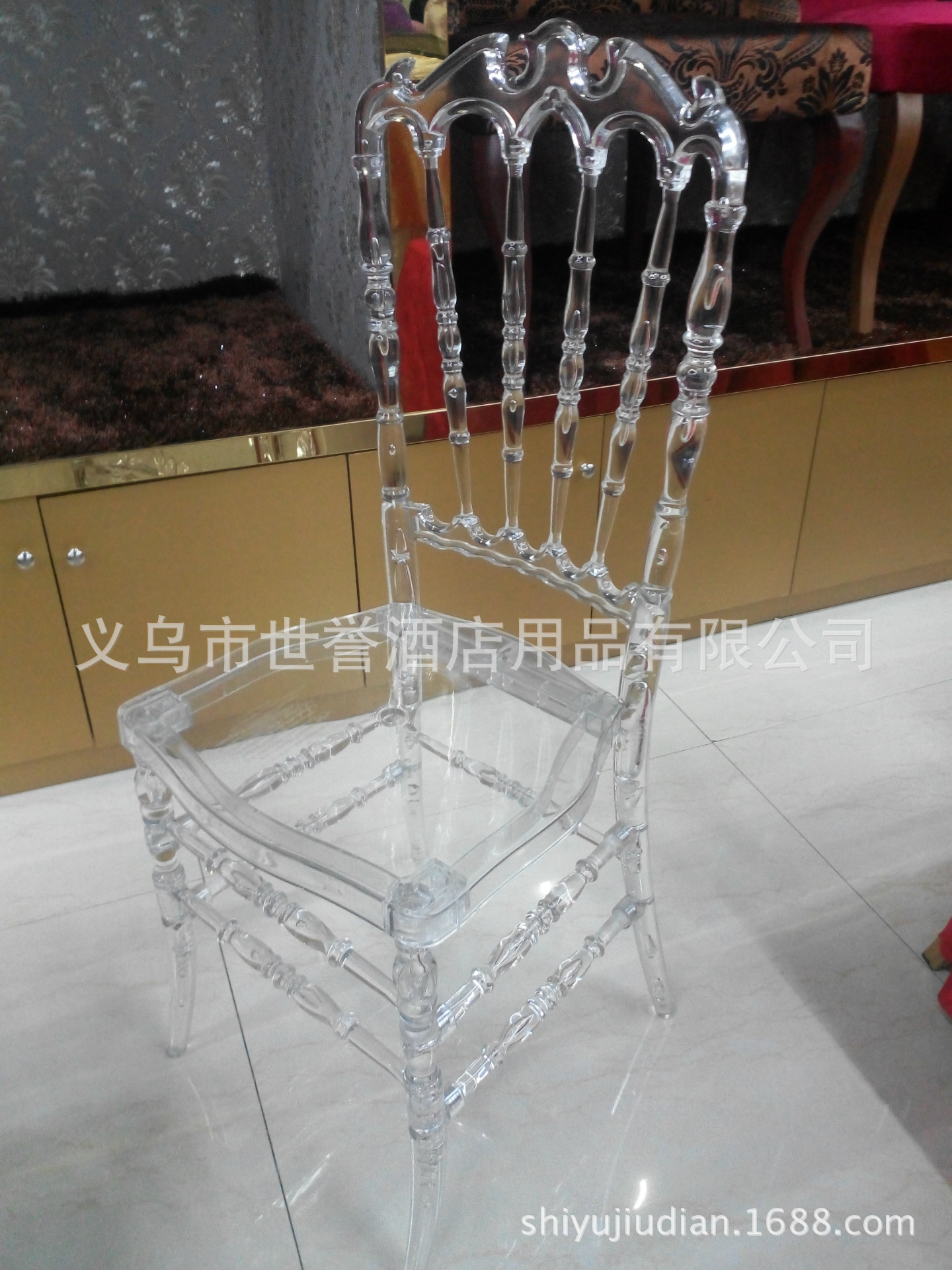 Foreign trade acrylic transparent bamboo chair crystal chair American village hotel outdoor wedding chair Foreign trade acrylic transparent bamboo chair crystal chair American village hotel outdoor wedding chair