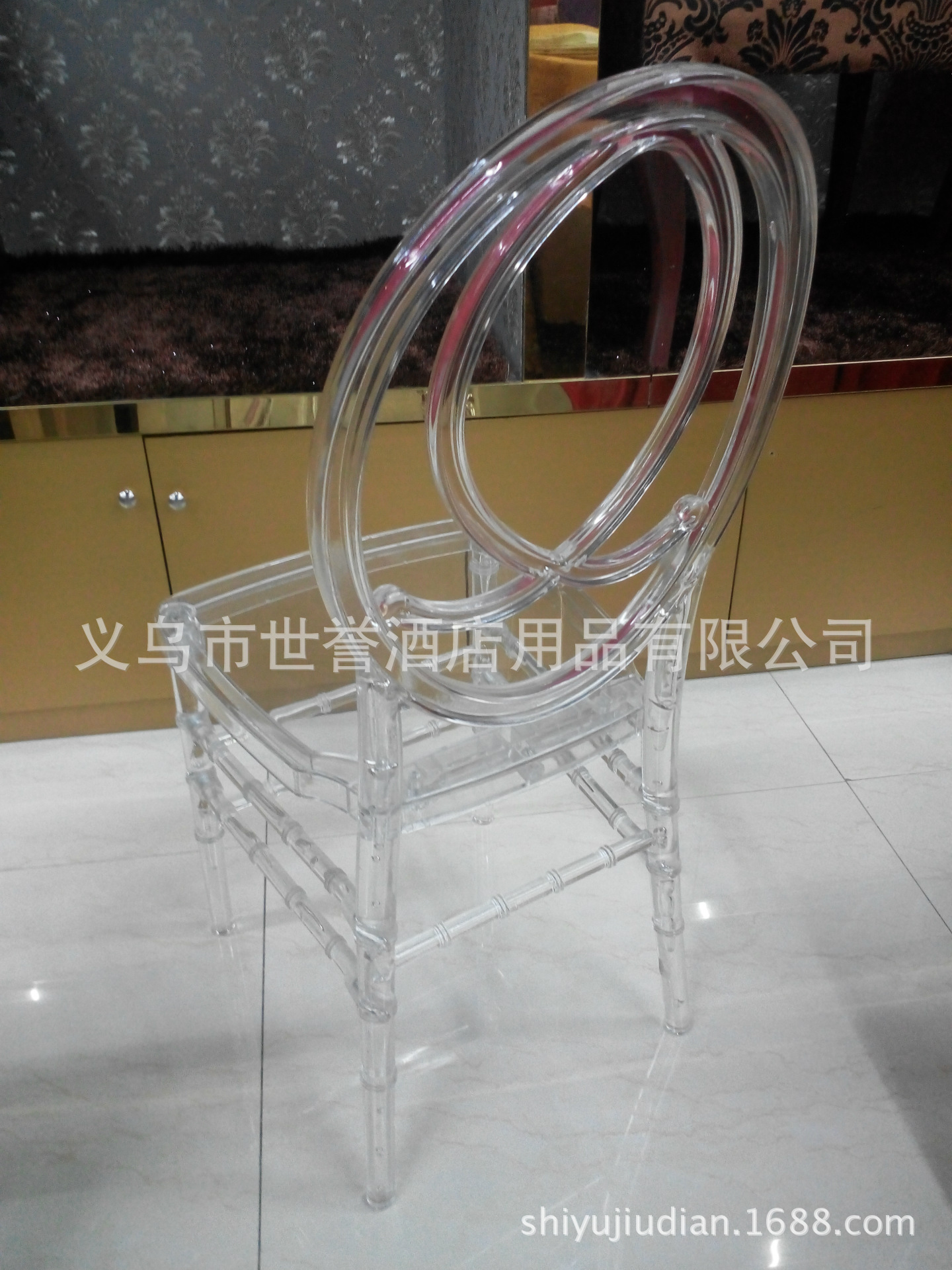 Foreign trade acrylic transparent bamboo chair crystal chair American village hotel outdoor wedding chair Foreign trade acrylic transparent bamboo chair crystal chair American village hotel outdoor wedding chair