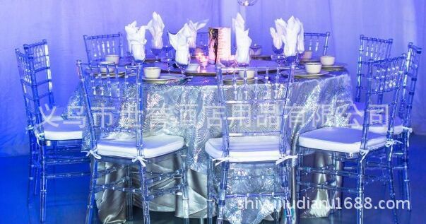 Foreign trade acrylic transparent bamboo chair crystal chair American village hotel outdoor wedding chair Foreign trade acrylic transparent bamboo chair crystal chair American village hotel outdoor wedding chair