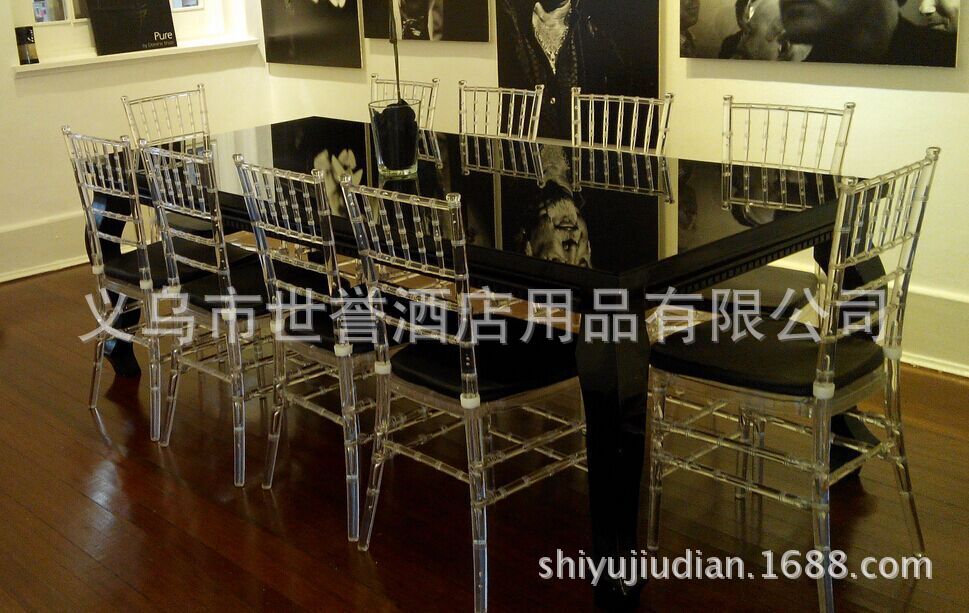 Foreign trade acrylic transparent bamboo chair crystal chair American village hotel outdoor wedding chair Foreign trade acrylic transparent bamboo chair crystal chair American village hotel outdoor wedding chair