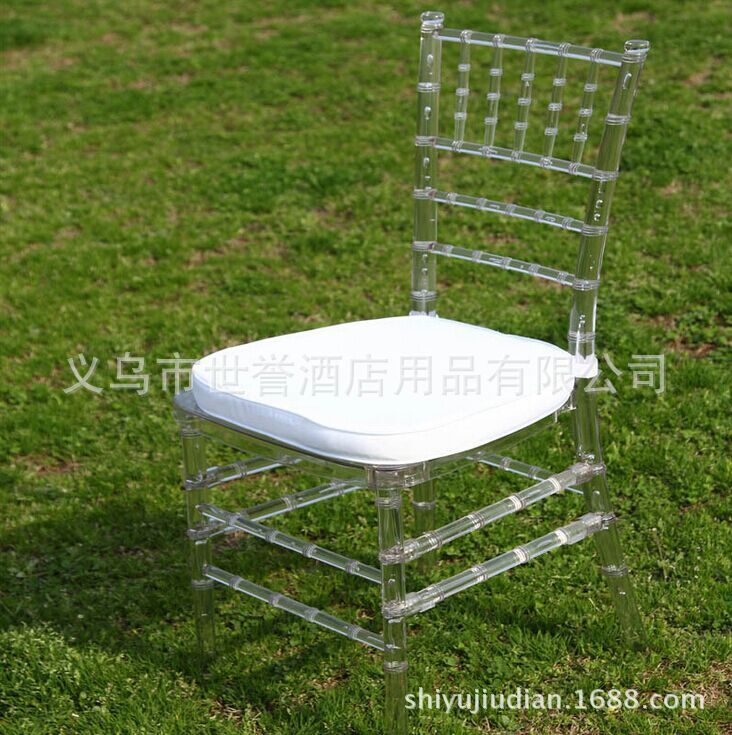 Foreign trade acrylic transparent bamboo chair crystal chair American village hotel outdoor wedding chair Foreign trade acrylic transparent bamboo chair crystal chair American village hotel outdoor wedding chair