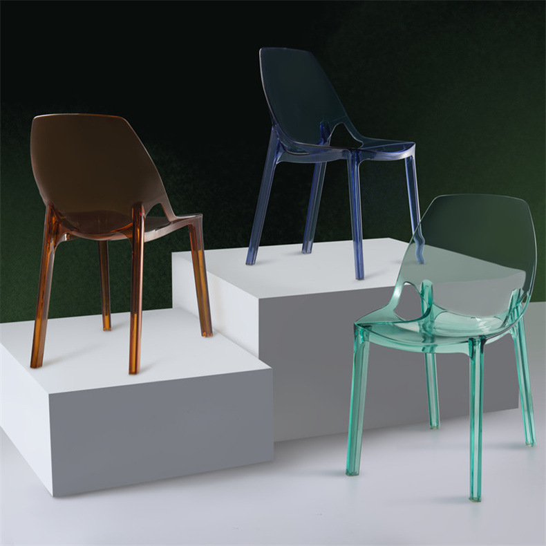Crystal Chair Cosmetic Chair Nordic Creative Plastic Acrylic Transparent Crystal Plastic Chair Dining Room Chair